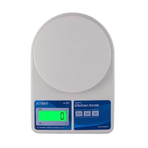 🛒 ATOM ALISTON K1 Series Digital Kitchen Weighing Scale 10 kg, Electronic Weight Machine with LCD Display for Baking, Cooking, Food & Diet, SF-400/A121. 6Months Warranty (Colour May Vary)