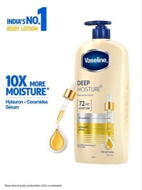 🔥 Vaseline Deep Moisture Body Lotion with Ceramide + Hyaluron 🧴✨