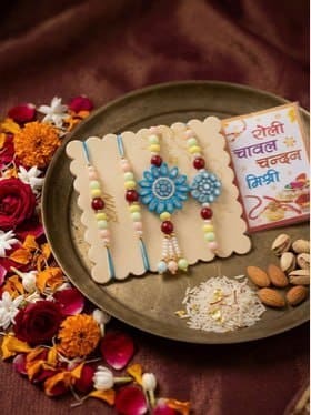 🔥 Anouk Set of 4 Family Pack Beaded Thread Rakhi 🪷✨