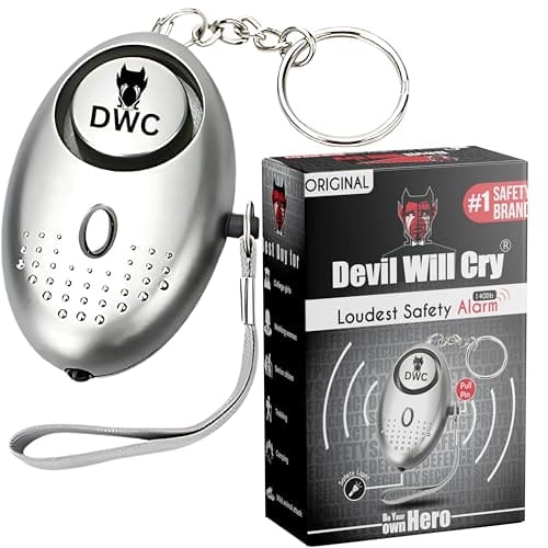 🛒 Devil Will Cry Defence Emergency Alarm in Keychain for Women Safety | Security Personal Protection Devices for Women, Girls, Kids & Elderly | SOS Alarm