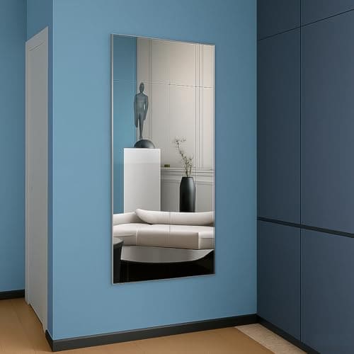 🛒 WAKAI VISUAL Plastic Mirror Stickers for Wall Stickers 10 Very Big Square Silver Bathroom Mirror Sticker for Decoration Size (15X15) Cm Acrylic Mirror for Bedroom Stickers for Walls of Home (Silver)