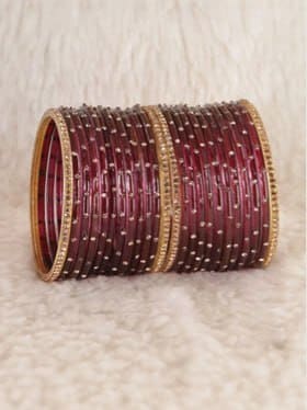 ✨ NMII Set Of 24 Artificial Stones Studded Bangles 💎💫