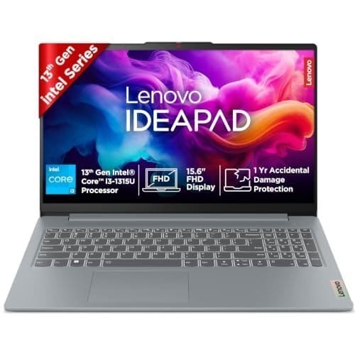 🛒 Lenovo IdeaPad Slim 3 13th Gen Intel Core i3-1315U 15.6" (39.6cm) FHD Thin and Light Laptop (8GB RAM/512GB SSD/FHD 1080p Camera/Windows 11/Office 2024/Grey/1.6Kg), 82X700M5IN