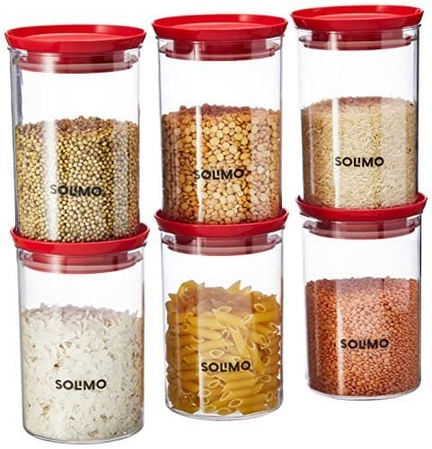 Amazon Brand - Solimo Plastic Storage Jar and Container Set ...