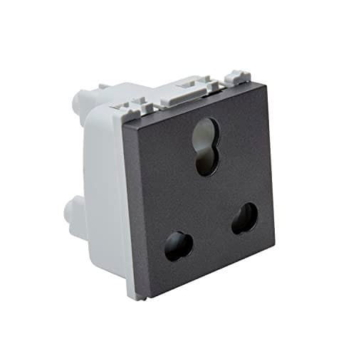 Wipro Northwest Nowa 6/16A 3 Pin - Power Socket, Matt Black ...