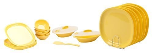SignoraWare BPA Free Plastic Square Dinner Set | Microwave S...