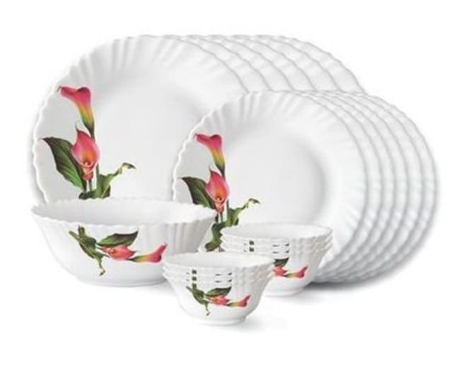 Larah Opalware Dinner Set, 19Pcs @1053