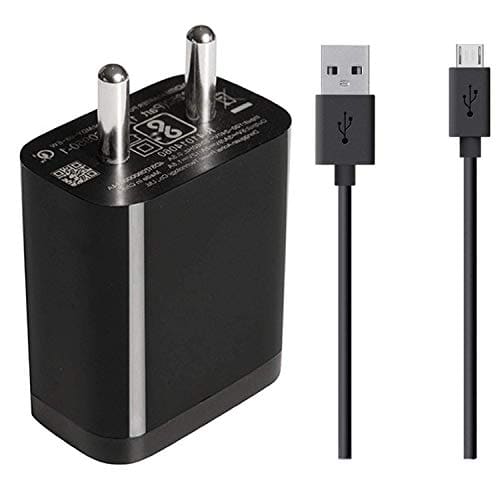 🛒 Fast Charger for Mi Xiaomi Redmi Y1/Y2/Note 5 Pro/6 Pro/Redmi 5, Redmi Note 4, Note 5, Redmi 7/7a, Redmi 6/a | Hi Speed Travel Charger with 1 Meter Micro USB Charging Data Cable (2.4A, Black)