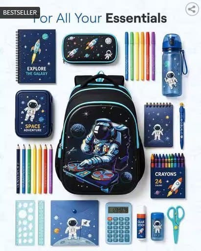 🔥 PRIORITY Boys Hard Shell School Backpack Combo 🎒✨