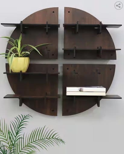 🪵 RANDOM Set of 4 Textured Wall Shelves 🏠✨