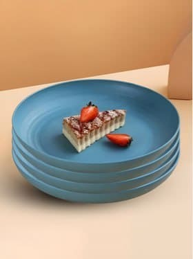 🍽 Myntra Elegant Homes Blue Bamboo Plates Set ✨🏠