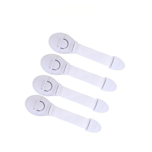 🛒 BabySafeHouse Safety Lock for Cabinet, Drawer, Fridge, Cupboard for Child & Infant Safety, Furniture Latch with 3M Adhesive (Pack of 4) (White)