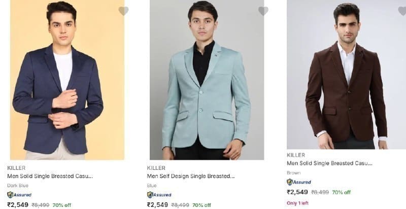 Killer Men's Blazers at minimum 70% Off