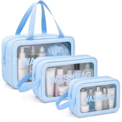 LUMONY Makeup Pouch Bag PVC Travel Toiletries Organizer Cosm...