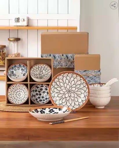 YELONA Printed Porcelain Dinner Set