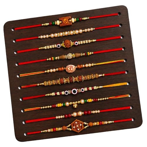 🛒 TONKWALAS Multicolor Combo of 10 Dora Rakhi Set for Men with Roli Chawal Rakhi Set for Brother