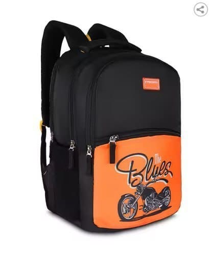 PRIORITY Men Motorcycle Printed College Backpack - 31L