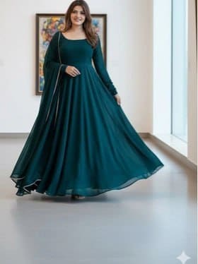 🔥 Swara Enterprise Pure Georgette Angrakha Anarkali Kurti 👗