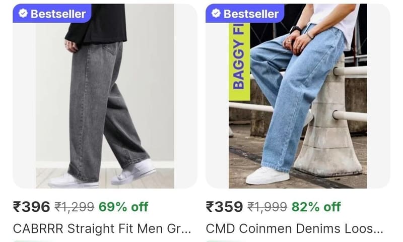 💥 Men Blue Jeans @ ₹359