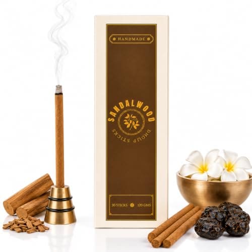 Premium Sandalwood Chandan Dhoop Sticks | Refill Pack of 40 ...