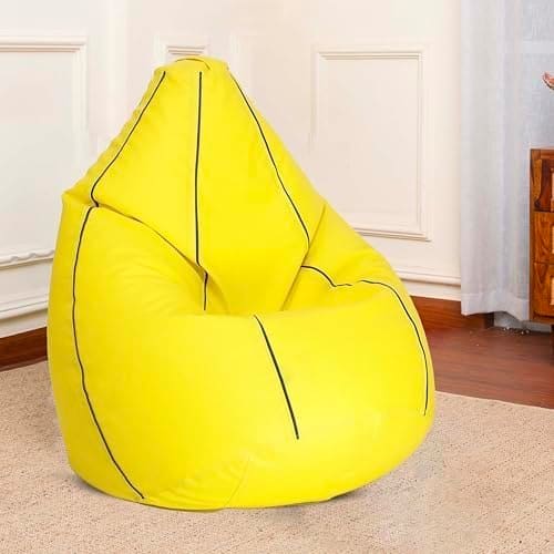 Sattva Classic Piping XXXL Bean Bag with Pocket Filled with ...