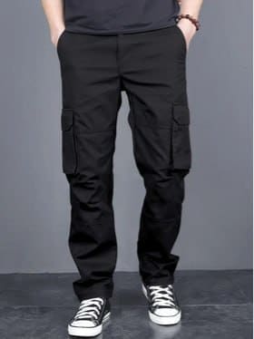 🔥 FABRIPPLE Men Classic Loose Fit Cargos Trousers