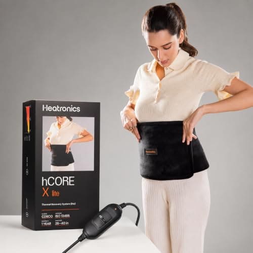🛒 Heatronics Electric Heating Pad Regular | Heating Pad for Back Pain & Period Cramps | 3 Heat Levels | ThermoLock™ Thermostat | TheraFlex™ 6-Layer Safety | Deep Heat up to 85°C | ISO 13485 & CDSCO Certified | 1-Year Warranty