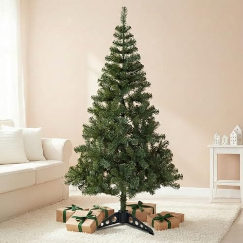 🛒 Collectible India 6 ft Christmas Tree Xmas Tree with Solid Plastic Legs - 6 Feet X-mas Tree for Christmas Décor Living Room Indoor Outdoor- Christmas Decorations Items- Christmas Gift