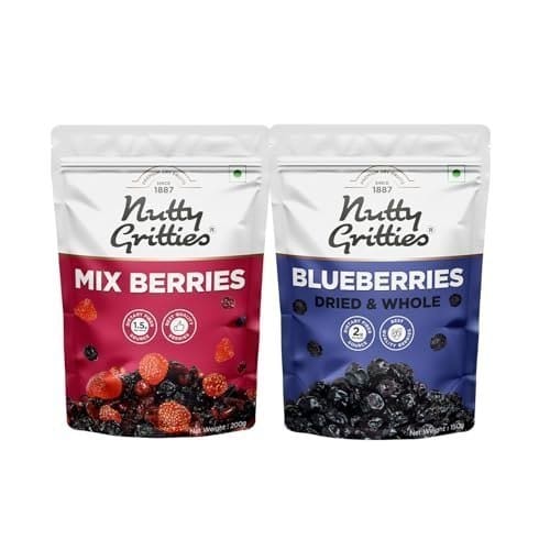 🛒 Nutty Gritties Mix Berries Blueberries Combo(Mix Berries +Blueberries 200g-Each) - 350g