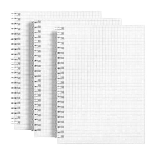 🛒 amazon basics Graph Paper Notebook | A5 Graph Grid Spiral Notebooks | 480 Pages, 100 GSM | 5.5" x 8.3" | Durable | Acid-Free | Set of 3