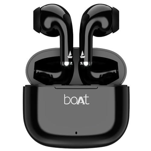 🛒 boAt Airdopes Beat, 13mm Drivers, ENx Technology, Beast Mode(Low Latency), Upto 35H Battery, Flex Fit Ear Tips, Bluetooth Earbuds, TWS Ear Buds Wireless Earphones with mic (Black)