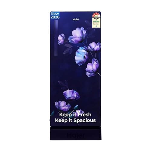 🛒 Haier 190 L 4 Star Direct Cool Single Door Refrigerator with Fast Ice Making, Easy Clean Back, Large Vegetable Box (HED-204TMIBA-N, Marine Ivy, Base Stand Drawer, 2026 Model)