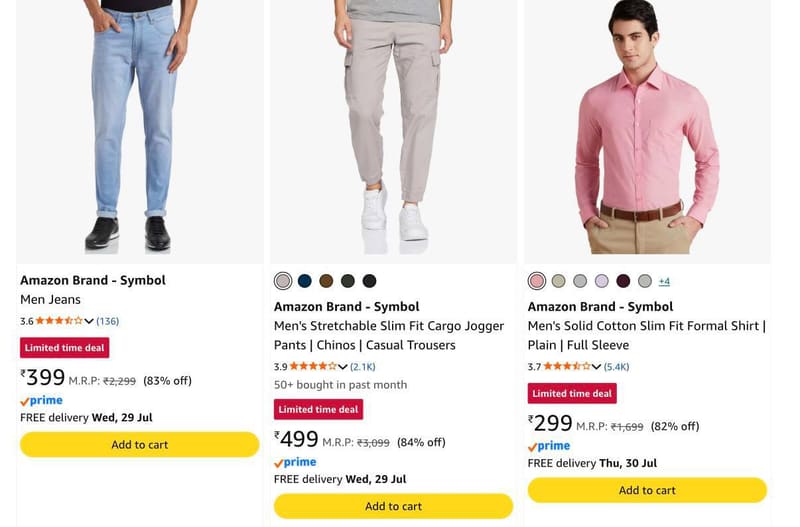 GRAB : Min. 80% Off On Symbol Clothing.