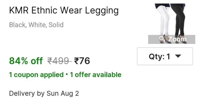 💥 Leggings Pack Of 2 @76