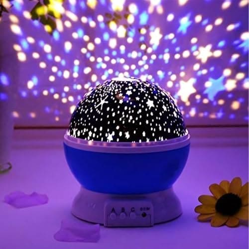 🛒 Toy Imagine Plastic Star Master Galaxy Night Projector Lamp 360 Rotating Led Starry Light with Moon, Ocean Wave & Astronaut Effects Battery Operated for Bedroom Dcor Gift for All Multicolor