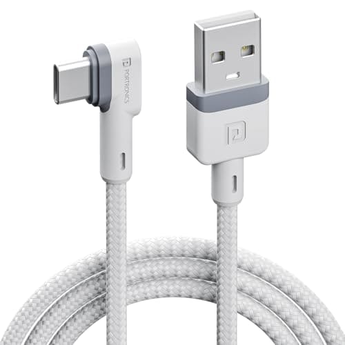🛒 Portronics Konnect L POR-1403 Fast Charging 3A Type-C Cable 1.2 Meter with Charge & Sync Function for All Type-C Devices (White)