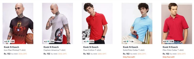 Myntra : Upto 90% Off On Kook N Keech Clothing.