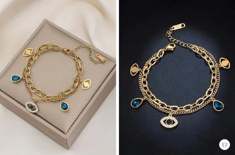 🔥 DressBerry Women Gold-Plated Multistrand Bracelet ✨💛