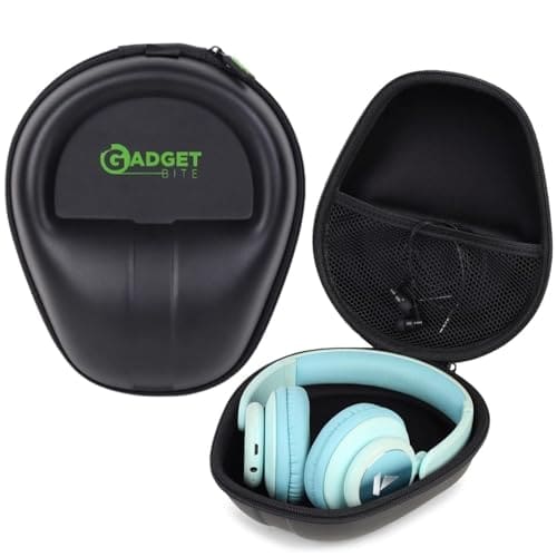 🛒 GadgetBite Headphone Vinyl Carrying EVA Case Earpads Storage Bag Headphone Pouch Portable Anti-Pressure Compatible for Boat 550/Sony WH C510/Flix X1/Sony CH710n/Hyperx Cloud Cases (Black)