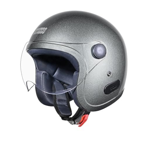 Studds Jet Open Face ISI Certified Helmet with Chopper Visor...