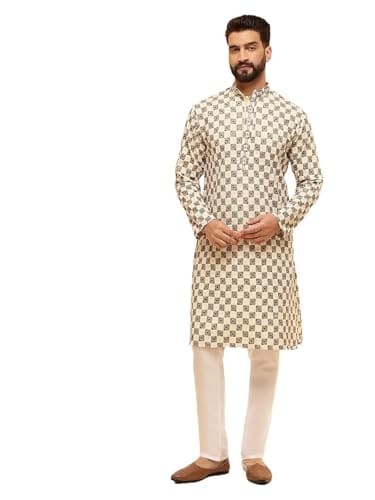 SOJANYA (Since 1958 Men's Cotton Rayon Embroidered Sequinned...