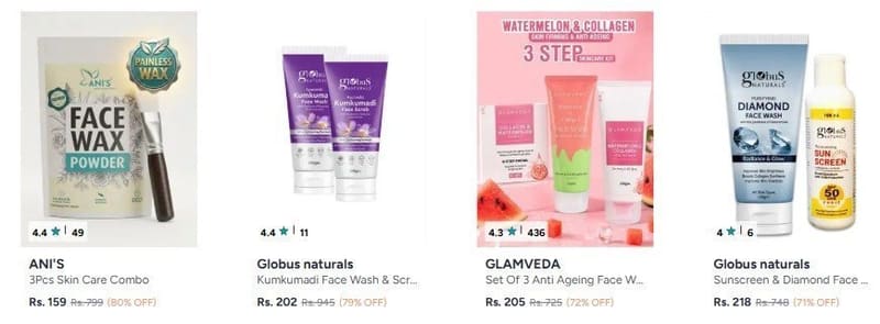 💥Myntra | Upto 80% Off On Skin Care Combo Starting @₹ 159⚡⚡