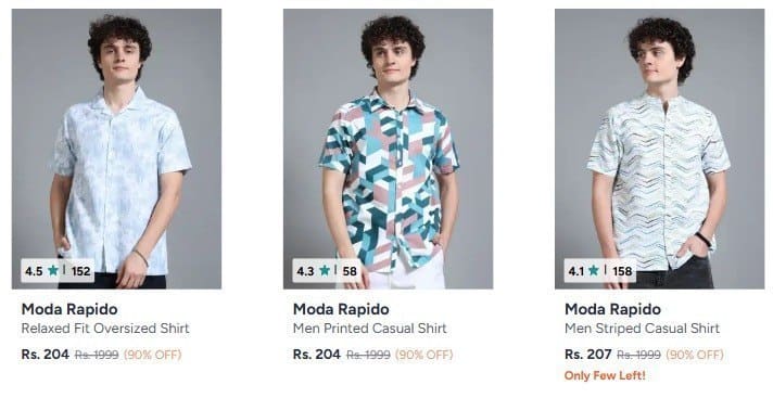 Myntra | Unisex Moda Rapido - Shirts Under 349