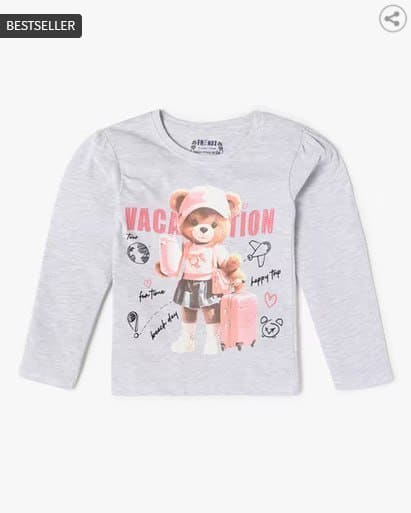 🔥 KG FRENDZ Girls Vacation Print T-Shirt 👕✨