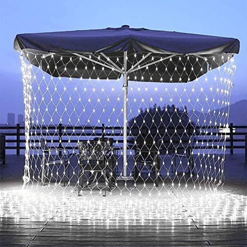 🛒 MIRADH Led Net Mesh String Lights-Diwali Lights,Led Lights For Home Decoration 9.8Ft X 6.6Ft 192 Leds 8 Modes (3X2M White)(Pvc),1 meters