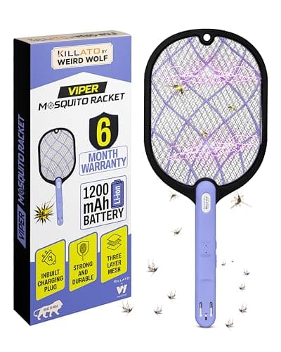 🛒 Weird Wolf Mosquito Killer Racket with Built-in Charging Plug
