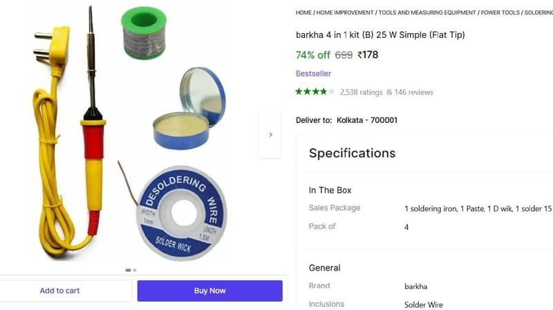 🔥  Soldering Kit @ ₹178