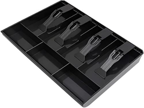 Cash Register Tray Insert with 5 Bill Compartments and 4 Coi...
