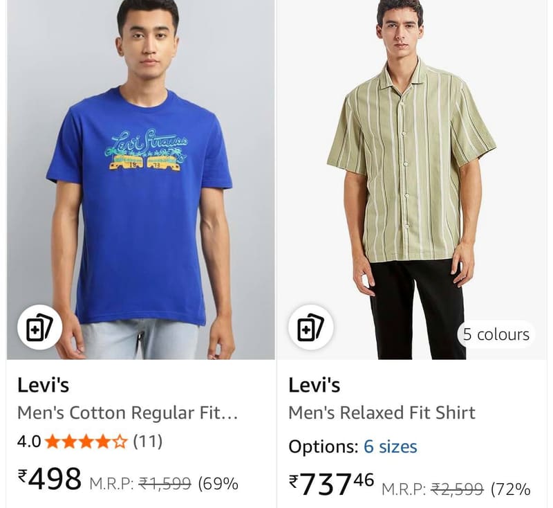 Levis Jeans Starts @900.