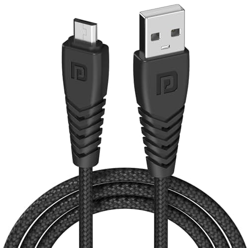🛒 Portronics Konnect B Micro USB Cables For Fast Charging & Data Sync 3.0 Amp with PVC Heads I Nylon Braided I 1 mtr(Black)